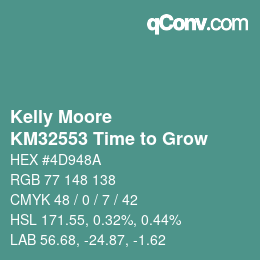 Farbcode: Kelly Moore - KM32553 Time to Grow | qconv.com