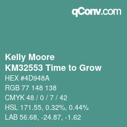 Código de color: Kelly Moore - KM32553 Time to Grow | qconv.com