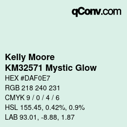 Color code: Kelly Moore - KM32571 Mystic Glow | qconv.com