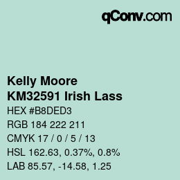 Color code: Kelly Moore - KM32591 Irish Lass | qconv.com