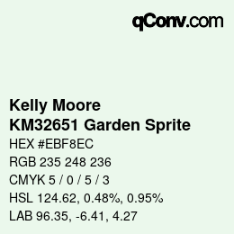 カラーコード: Kelly Moore - KM32651 Garden Sprite | qconv.com