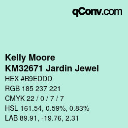 Color code: Kelly Moore - KM32671 Jardin Jewel | qconv.com