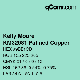 Código de color: Kelly Moore - KM32681 Patined Copper | qconv.com