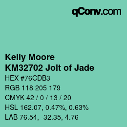 Code couleur: Kelly Moore - KM32702 Jolt of Jade | qconv.com