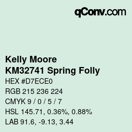 Code couleur: Kelly Moore - KM32741 Spring Folly | qconv.com