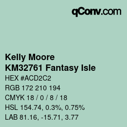 カラーコード: Kelly Moore - KM32761 Fantasy Isle | qconv.com