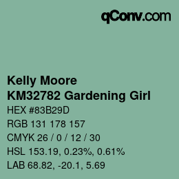 Color code: Kelly Moore - KM32782 Gardening Girl | qconv.com