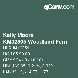 Code couleur: Kelly Moore - KM32805 Woodland Fern | qconv.com