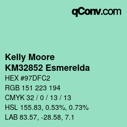 Color code: Kelly Moore - KM32852 Esmerelda | qconv.com