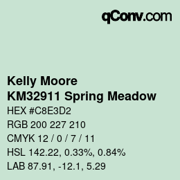 Color code: Kelly Moore - KM32911 Spring Meadow | qconv.com