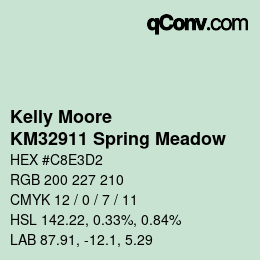 Código de color: Kelly Moore - KM32911 Spring Meadow | qconv.com