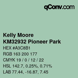 Color code: Kelly Moore - KM32932 Pioneer Park | qconv.com