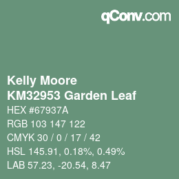 Farbcode: Kelly Moore - KM32953 Garden Leaf | qconv.com
