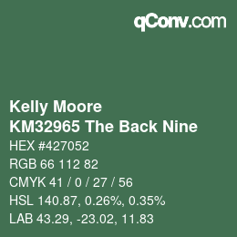 Código de color: Kelly Moore - KM32965 The Back Nine | qconv.com