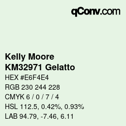 Código de color: Kelly Moore - KM32971 Gelatto | qconv.com