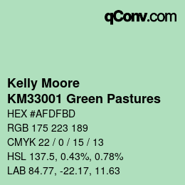 Color code: Kelly Moore - KM33001 Green Pastures | qconv.com