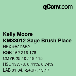 Farbcode: Kelly Moore - KM33012 Sage Brush Place | qconv.com