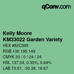 颜色代码: Kelly Moore - KM33022 Garden Variety | qconv.com