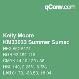 Color code: Kelly Moore - KM33033 Summer Sumac | qconv.com