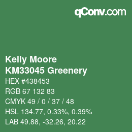 カラーコード: Kelly Moore - KM33045 Greenery | qconv.com