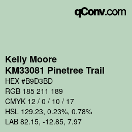 カラーコード: Kelly Moore - KM33081 Pinetree Trail | qconv.com