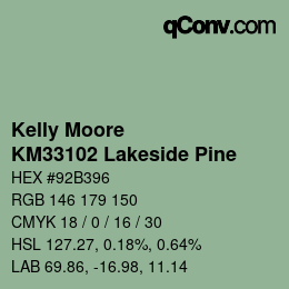 Código de color: Kelly Moore - KM33102 Lakeside Pine | qconv.com