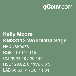 Color code: Kelly Moore - KM33113 Woodland Sage | qconv.com