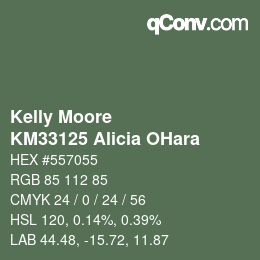 カラーコード: Kelly Moore - KM33125 Alicia OHara | qconv.com