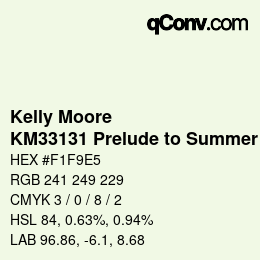 カラーコード: Kelly Moore - KM33131 Prelude to Summer | qconv.com