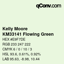 Farbcode: Kelly Moore - KM33141 Flowing Green | qconv.com