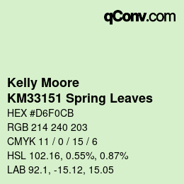 カラーコード: Kelly Moore - KM33151 Spring Leaves | qconv.com
