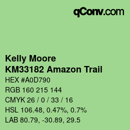 Color code: Kelly Moore - KM33182 Amazon Trail | qconv.com