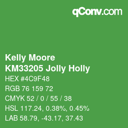 カラーコード: Kelly Moore - KM33205 Jolly Holly | qconv.com