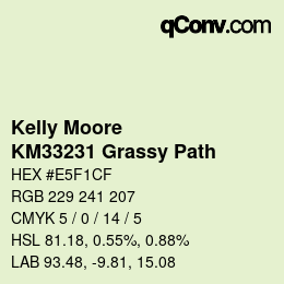 Color code: Kelly Moore - KM33231 Grassy Path | qconv.com