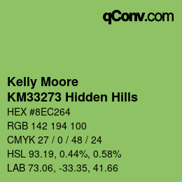 カラーコード: Kelly Moore - KM33273 Hidden Hills | qconv.com
