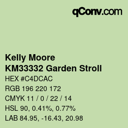 Color code: Kelly Moore - KM33332 Garden Stroll | qconv.com