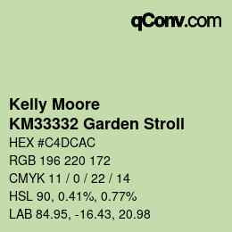 カラーコード: Kelly Moore - KM33332 Garden Stroll | qconv.com