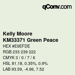 Código de color: Kelly Moore - KM33371 Green Peace | qconv.com