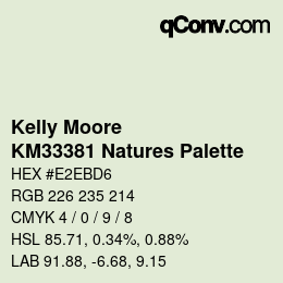 Color code: Kelly Moore - KM33381 Natures Palette | qconv.com