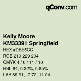 Color code: Kelly Moore - KM33391 Springfield | qconv.com