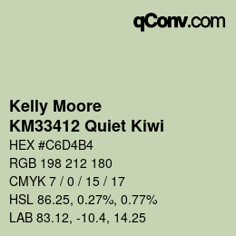カラーコード: Kelly Moore - KM33412 Quiet Kiwi | qconv.com