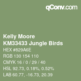 Color code: Kelly Moore - KM33433 Jungle Birds | qconv.com