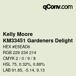 Code couleur: Kelly Moore - KM33451 Gardeners Delight | qconv.com