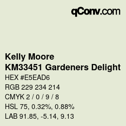 カラーコード: Kelly Moore - KM33451 Gardeners Delight | qconv.com