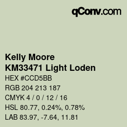 Color code: Kelly Moore - KM33471 Light Loden | qconv.com