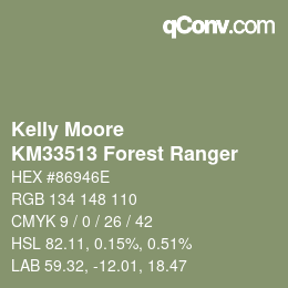 Código de color: Kelly Moore - KM33513 Forest Ranger | qconv.com