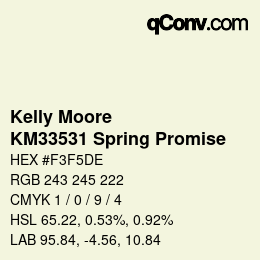 Code couleur: Kelly Moore - KM33531 Spring Promise | qconv.com