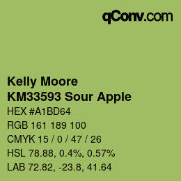 Código de color: Kelly Moore - KM33593 Sour Apple | qconv.com