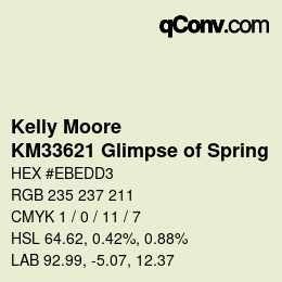 Código de color: Kelly Moore - KM33621 Glimpse of Spring | qconv.com