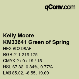 Farbcode: Kelly Moore - KM33641 Green of Spring | qconv.com